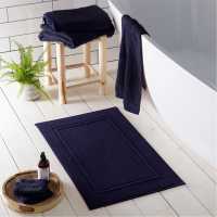Abode Eco Bci Cotton Towels And Bathroom Mats Navy Blue Хавлиени кърпи