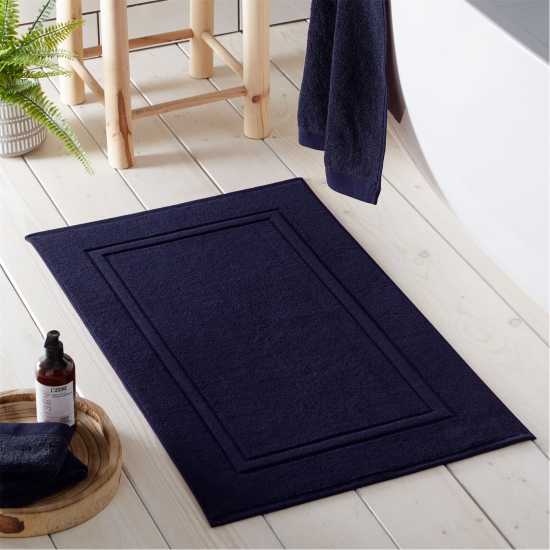Abode Eco Bci Cotton Towels And Bathroom Mats Navy Blue Хавлиени кърпи