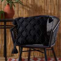 Alda Eco Indoor Outdoor Durable Filled Cushion Black Градина