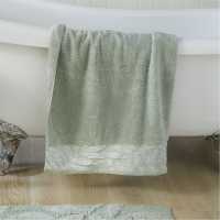 Lacie Zero Twist Cotton Towels And Bath Sheets Sage Green Хавлиени кърпи