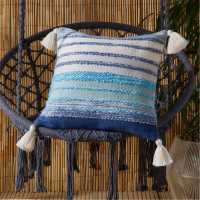 Grayson Indoor Outdoor Eco-Friendly Filled Cushion Blue Градина