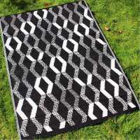 Fusion Rico Outdoor Rug - Water And Uv Resistant Black Градина