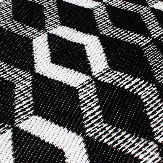 Fusion Rico Outdoor Rug - Water And Uv Resistant Black Градина