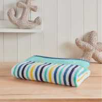 Fusion Nautical Stripe 100% Cotton Jacquard Towel