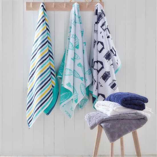 Fusion Nautical Stripe 100% Cotton Jacquard Towel  Хавлиени кърпи