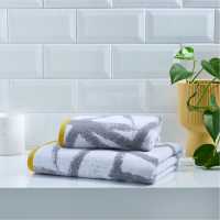 Fusion Leda Jacquard Hand And Bath Towels Grey Хавлиени кърпи