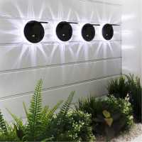 Solar Fence Star Wall Light (Pack Of 4)  Градина