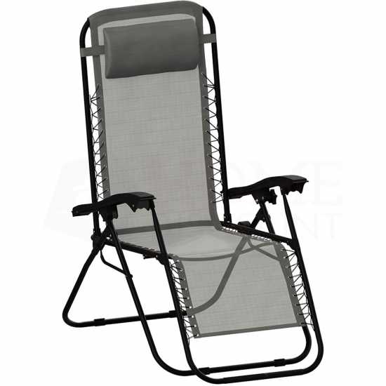 Garden Vida 2 Pack Zero Gravity Chairs Grey - Лагерни маси и столове