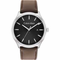 Men's Calvin Klein Brown Leather Strap Watch