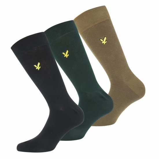 Lyle And Scott 3 Pack Of Eagle Embroidery Socks  