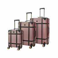 Rock Vintage 3Pc Set Suitcases Rose Pink Куфари и багаж