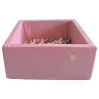 Unbranded Square Velvet Ball Pit 90X40X5Cm With 200 Balls Pink Подаръци и играчки