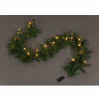 Battery Operated Pre-Lit Green Garland