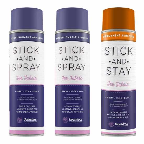 Crafters Companion Fabric Stick Spray And Stay Kit  - Канцеларски материали