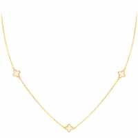 9Ct Gold Mother Of Pearl Petals Necklace