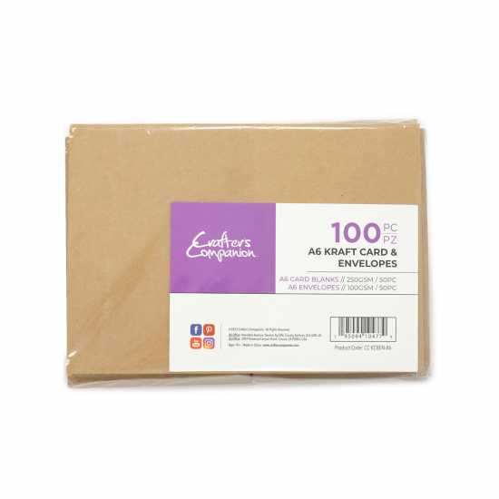 A6 Kraft Card & Envelopes 100Pc  Канцеларски материали