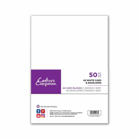 A5 White Card & Envelopes 50Pc  - Канцеларски материали