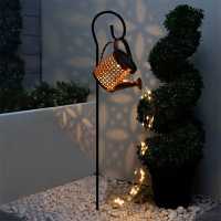 Solar Powered Watering Can Stake Light  Градина
