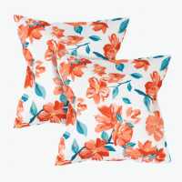 Outdoor Pair Of  Japanese Floral Scatter Cushions