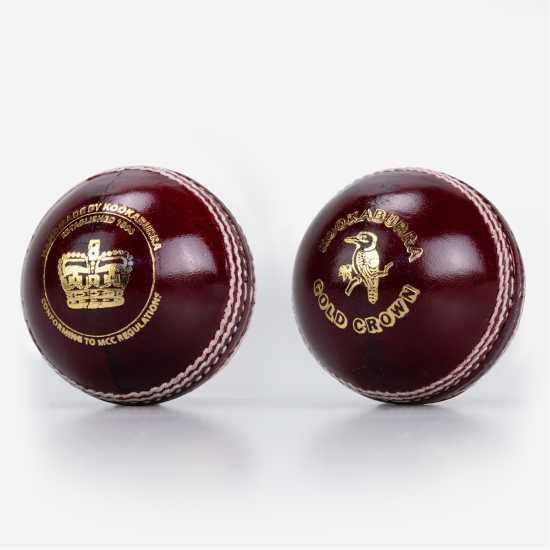 Kookaburra Sport Adults Kooka Gold Crown Cricket Balls Червено Kookaburra Sport Adults Kooka Gold Crown Cricket Balls Червено