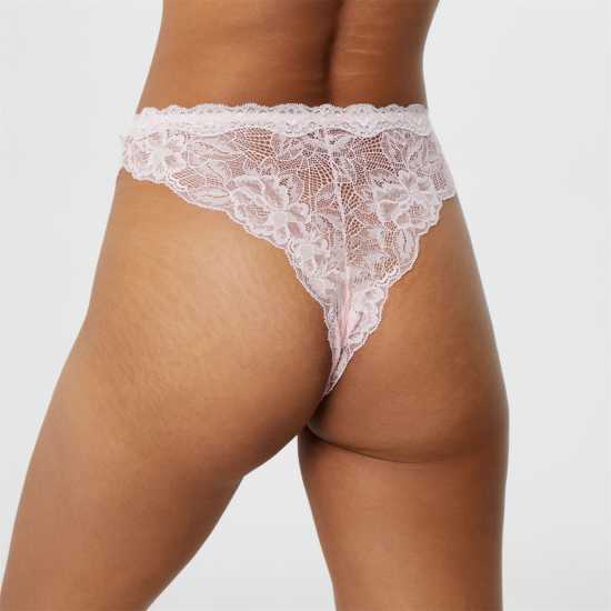 Jack Wills Lace Brazilian Pants Pink Дамско бельо