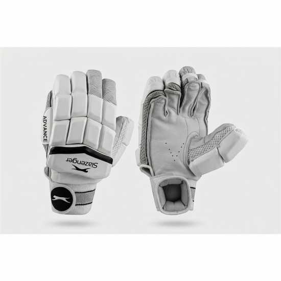 Slazenger Leather Armour Fleece Cricket Gloves Slazenger Leather Armour Fleece Cricket Gloves