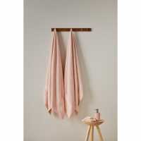 Pack Of 2 White Xl Bath Sheets Blush Pink Хавлиени кърпи