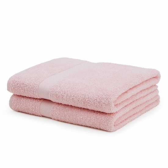 Pack Of 2 White Xl Bath Sheets Blush Pink Хавлиени кърпи