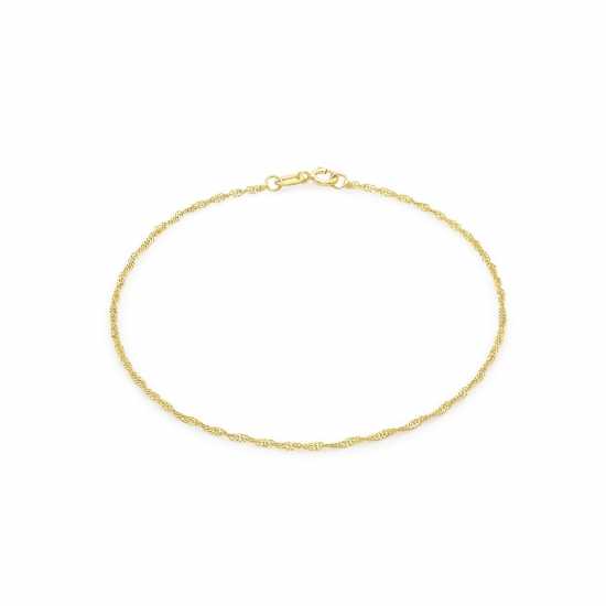 9Ct Gold Twist Curb Bracelet / Anklet