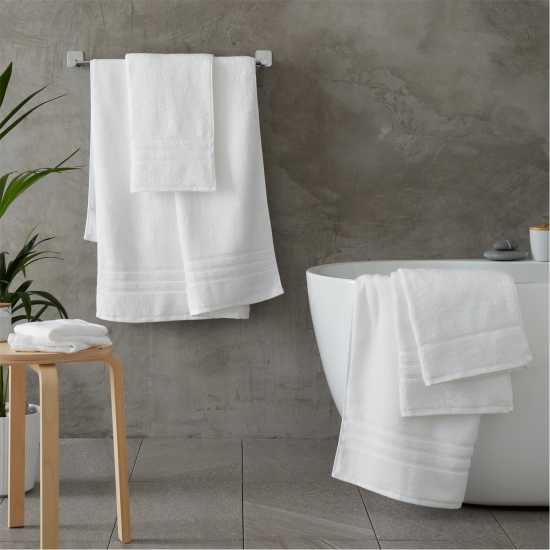 Biba 450gsm Cotton Zero Twist Quick Dry Towel White Biba 450Gsm Cotton Zero Twist Quick Dry Towel White