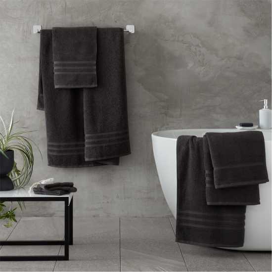 Biba 450Gsm Cotton Zero Twist Quick Dry Towel Charcoal 