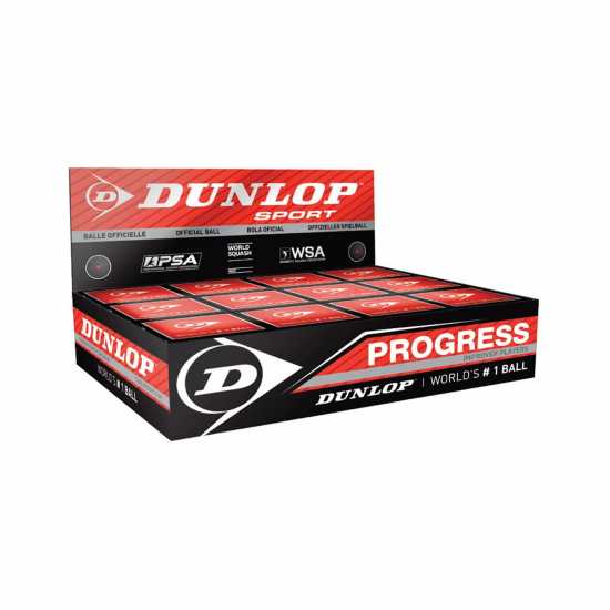 Dunlop Progress Squash Balls (12 Balls)