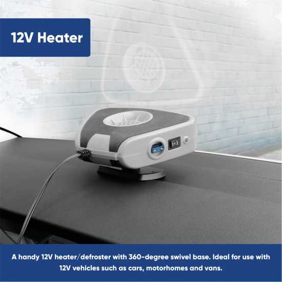 12V Auto Heater/defroster With Light