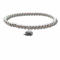 Hedgehog Silver Beaded Bracelet Np-Sbhog