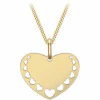 9Ct Gold Hearts Cut-Out Necklace