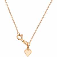 Sterling Silver Rose Plated Heart Curb Chain  Бижутерия