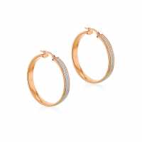 Sterling Silver Rose Plated Stardust Hoops  Подаръци и играчки