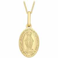 9Ct Gold Holy Mary Necklace