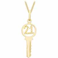 9ct Gold '21' Key Necklace  Бижутерия
