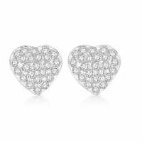 Sterling Silver White Crystal Studs