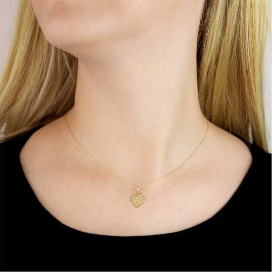 9Ct Gold Milgrain Heart Necklace  Подаръци и играчки