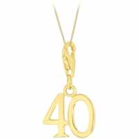 Sterling Silver Gold Plated '40' Charm Necklace  Подаръци и играчки
