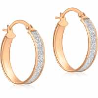 9Ct Rose Gold Stardust Hoops