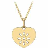 9Ct Gold Flowers Cut-Out Necklace