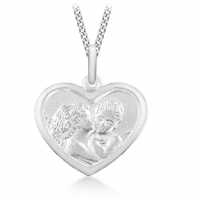 Sterling Silver Angle Heart Necklace