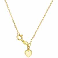 Sterling Silver Gold Plated Heart Curb Chain
