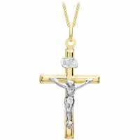 9Ct Gold 2-Colour Crucifix Necklace  Подаръци и играчки