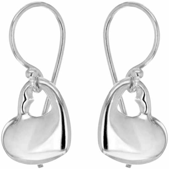Sterling Silver Heart Drop Earrings  - Подаръци и играчки