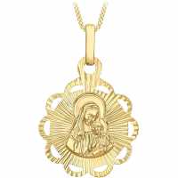 9Ct Gold Mary & Child Necklace  Бижутерия