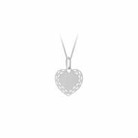 Sterling Silver Cut-Out Heart Necklace